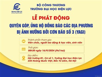 LỄ PHÁT ĐỘNG QUYÊN GÓP ỦNG HỘ ĐỒNG BÀO CÁC ĐỊA PHƯƠNG BỊ ẢNH HƯỞNG BỞI CƠN BÃO SỐ 3 (YAGI)