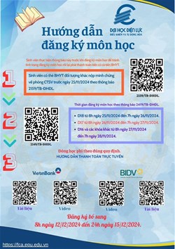 THÔNG BÁO QUAN TRỌNG: ĐĂNG KÝ MÔN HỌC & BHYT KỲ II NĂM HỌC 2024-2025
